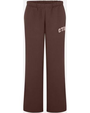 The Couture Club Ctre Straight Leg Knitted Joggers - Brown