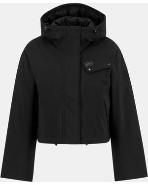 Barbour Atlanta Cropped Waterproof Rain Anorak - Black