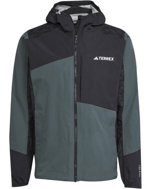 adidas Express Hybrid Rear Performance Running Jacket - Blue
