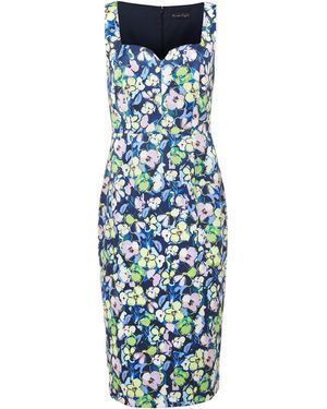 Phase Eight Loretta Printed Scuba Dress - Blue