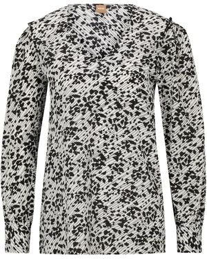 BOSS Baluta Long Sleeve Blouse - Red