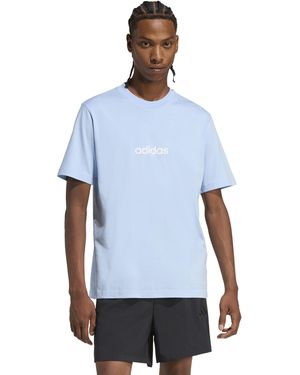 adidas Essentials Single Jersey Logo T-Shirt - Blue