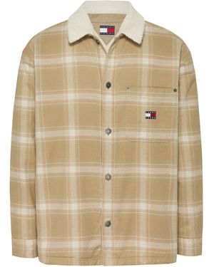 Tommy Hilfiger Check Teddy Overshirt - Natural