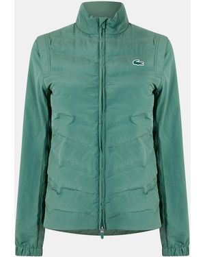 Lacoste Water Repellent Quilted Long Sleeve Performance Golf Jacket - Green