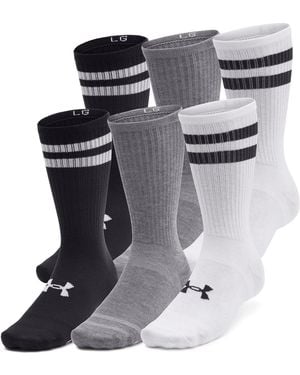 Under Armour Ua Essential 6Pk Crew Sock Adults - Grey