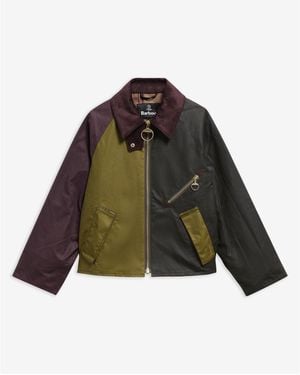 Barbour Arlene Cotton Long Sleeve Full Zip Wax Jacket - Green