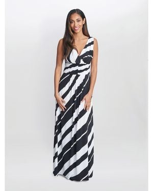 Gina Bacconi Lorah Jersey Maxi Dress - White