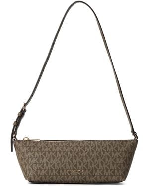 MICHAEL Michael Kors Laila Small East-West Coated Canvas Shoulder Bag - Metallic