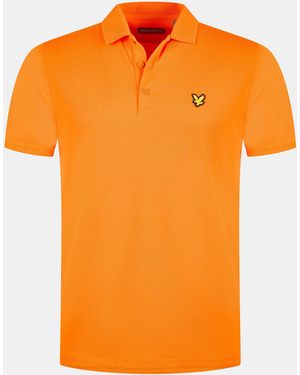 Lyle & Scott Golf Tech Short-Sleeve Polo Shirt - Orange