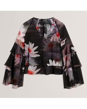 Ted Baker Long Sleeve Blouse - Black