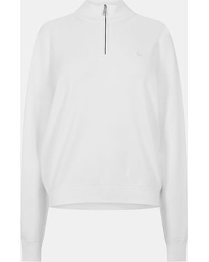 Jack Wills 1/4 Zip Knitted Top - White