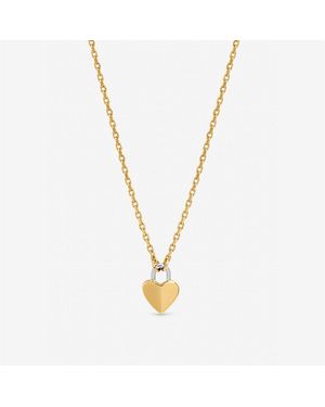 Inicio Two Tone Heart Pendant - Metallic