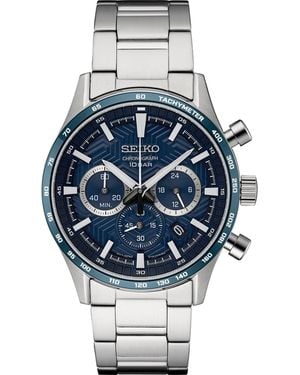 Seiko Chronograph Analogue Quartz Watch - Blue