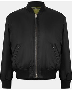 Tom Ford Lightweight Satin Bomber Jacket - Black