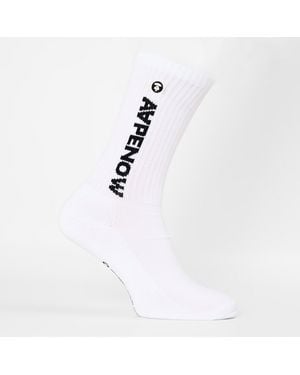 Aape Crew Socks - White