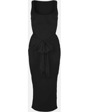 GOOD AMERICAN Slinky Midi Dress - Black