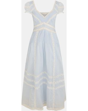 LoveShackFancy Suvi Midi Dress - White