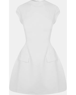 Odd Muse Cap Sleeve Mini Dress - White