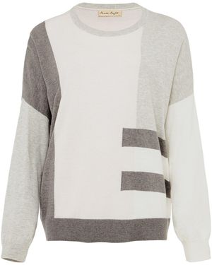 Phase Eight Melisse Colourblock Stripe Knit - Grey