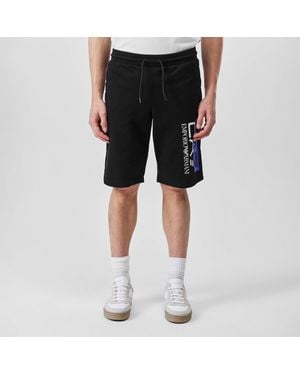 EA7 Logo Bermuda Shorts - Black