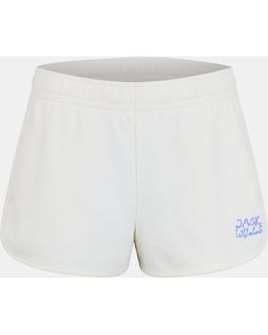 Jack Wills Fleece Jogger Shorts - White