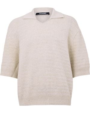 Jacquemus Short Sleeve Polo Shirt - White