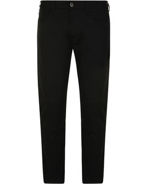Emporio Armani Slim-Fit J06 Gabardine Jeans - Black