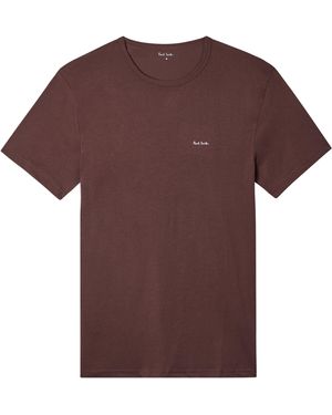 Paul Smith Regular Fit Chest Logo T-Shirt - Brown