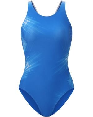 Slazenger 1881 Muscle-Back Suit With Strobe Print - Blue