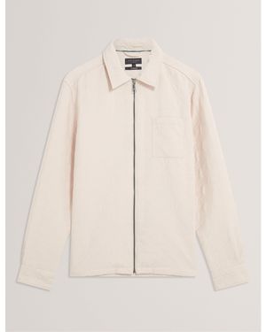 Ted Baker Quilt Overshirt - Natural