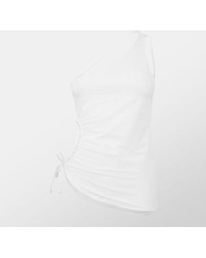 Missy Empire Asymmetric Cut Out Top - White
