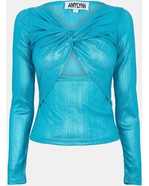 Amy Lynn Cut Out Top - Blue