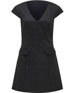 Forever New Layla Cap Sleeves Mini Dress - Black