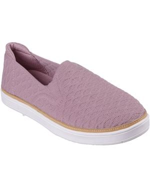 Skechers Coast Drive Textured Slip-On Loafers - Purple