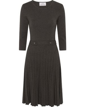 Gina Bacconi Annabella Pleated Midi Dress - Black