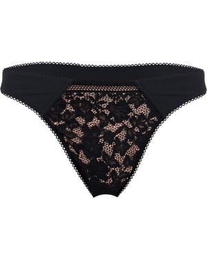 Wolford Straight Laced Thong - Black