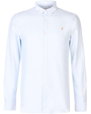 Farah Oxford Long Sleeve Shirt - Blue