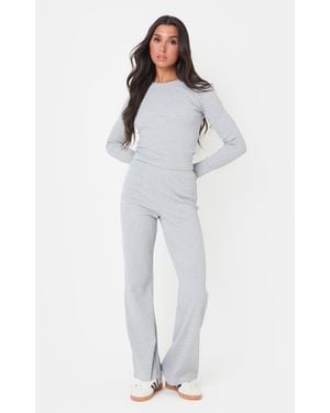 I Saw It First Jersey Rib Long Sleeve Top - White