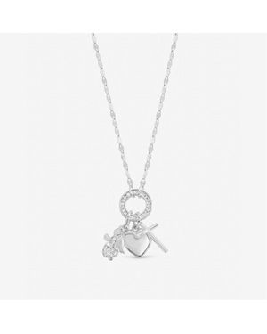 Inicio Sterling Christening Necklace - White