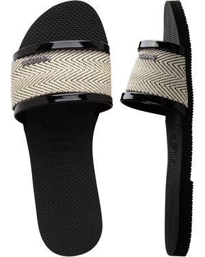 Havaianas Hav You Trancoso Premium Flip Flops - Black
