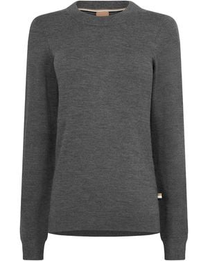 BOSS Fegano Long Sleeve T-Shirt - Grey