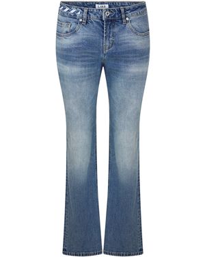 L/AB Off White Low-Rise Bootcut Jeans - Blue