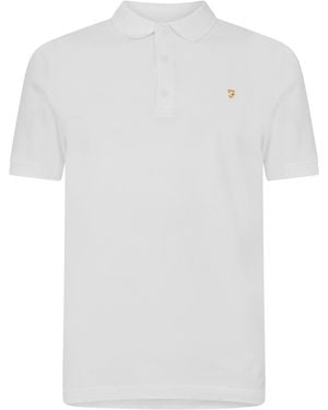 Farah Emerson Short Sleeve Polo Shirt - White