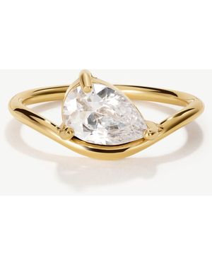 D.Louise Pear Promise Ring - Metallic