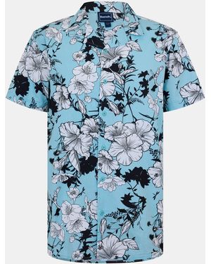 Bench Short-Sleeve Patterned Shirt - Blue