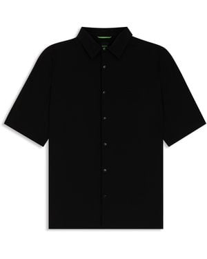 BOSS Plain Short Sleeve Shirt - Black