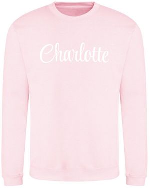 AWD Adults Cotton Long Sleeve Crew Sweatshirt - Pink
