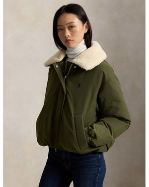 Polo Ralph Lauren Bomber Duck Down Full-Zip Short Puffer Jacket - Green