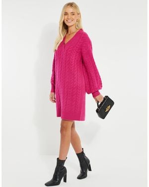 Threadbare Chalk Crew Neck Jumper - Pink