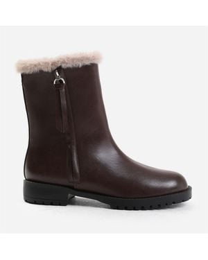 Where's That From Artic Wide Fit Mid Calf Boots - Brown